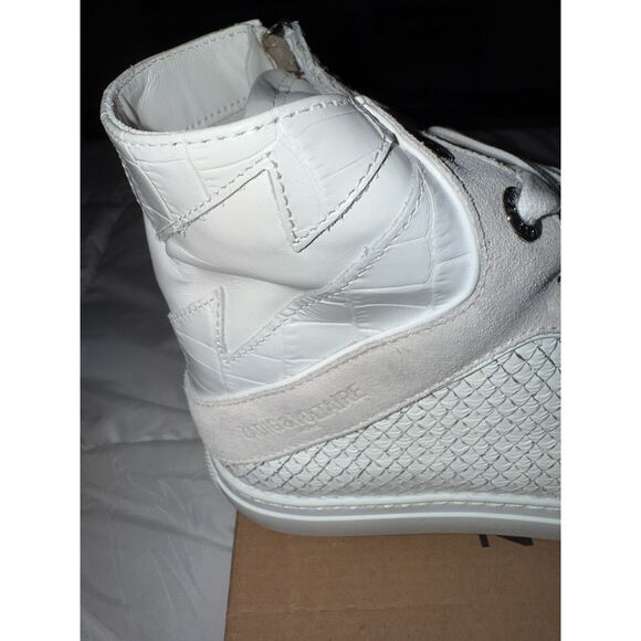 NIB Zadig & Voltaire High Flash Keith Leather Sneaker in White size 38 - Picture 11 of 11